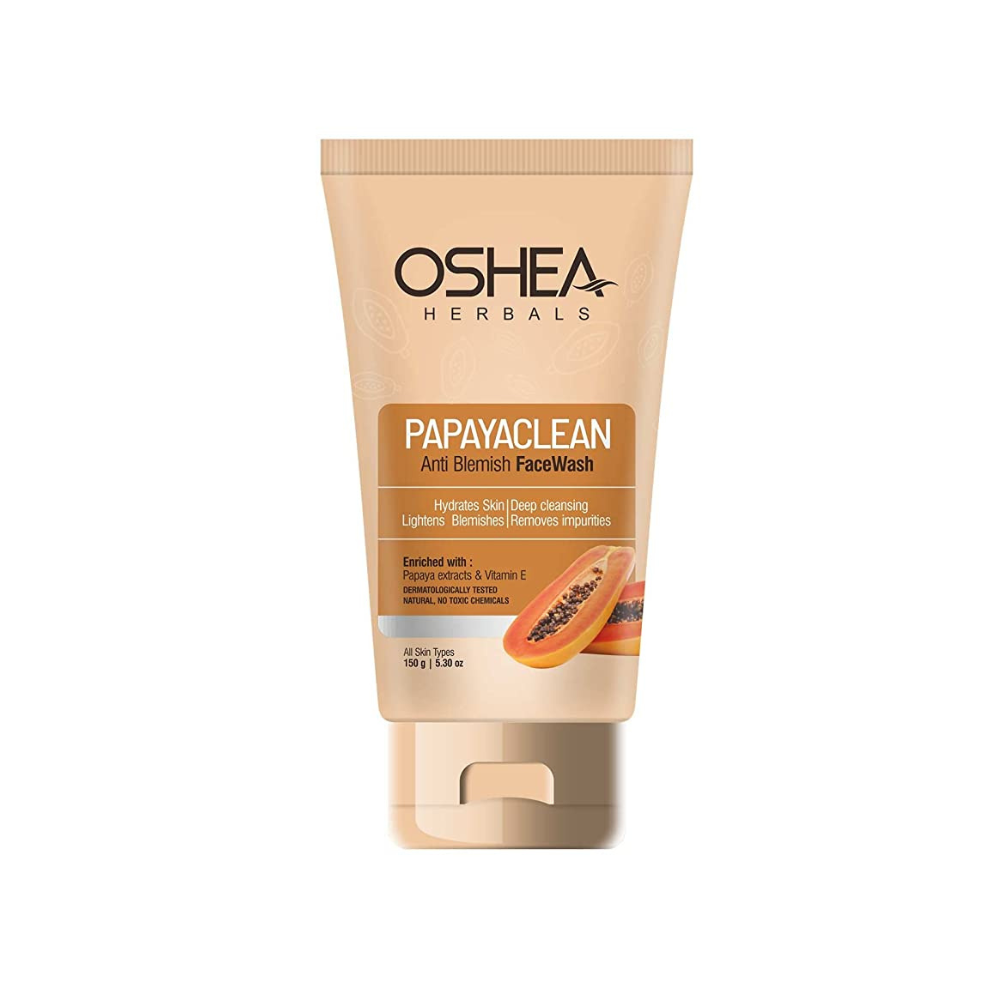 Oshea Herbals Papayaclean Face Wash tube on a white background