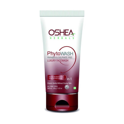 Tube of Osho Herbals Phytowash Luxury Facewash on a white background