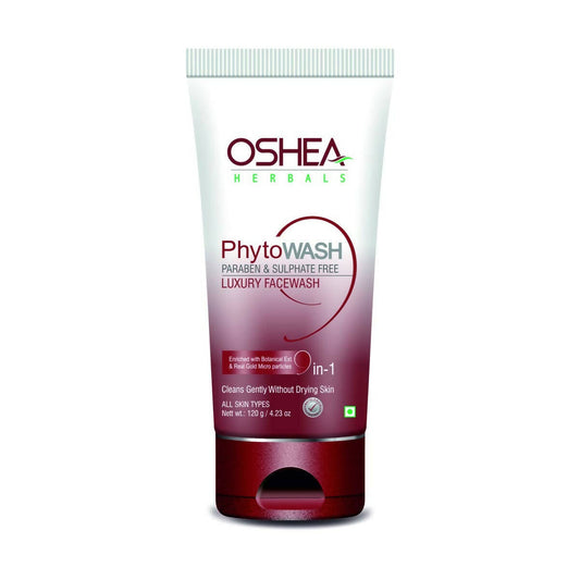 Tube of Osho Herbals Phytowash Luxury Facewash on a white background