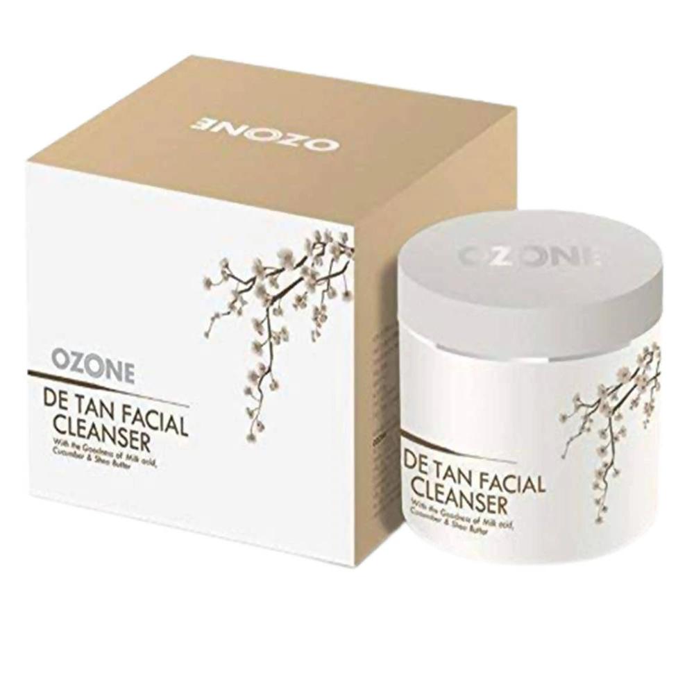 Ozone De Tan Facial Cleanser with packaging on a white background