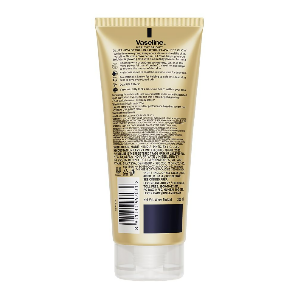 Vaseline Gluta-Hya Flawless Glow Lotion For Face & Body