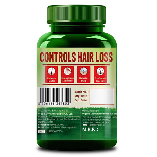 Himalayan Organics Plant Based Hair-Skin Vitamin Biotin + DHT Blocker Veg Capsules
