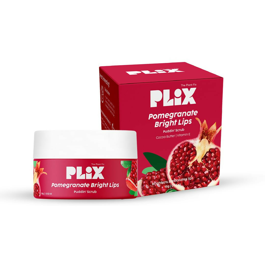 Plix Pomegranate Bright Lips product packaging on a white background