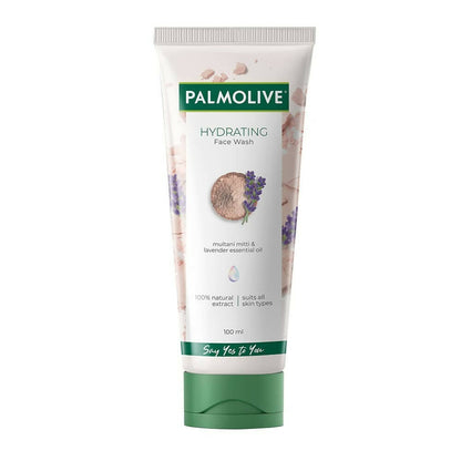 Palmolive hydrating face wash tube on a white background