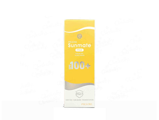 Sunscreen packaging with 'Sunmate' branding on a white background