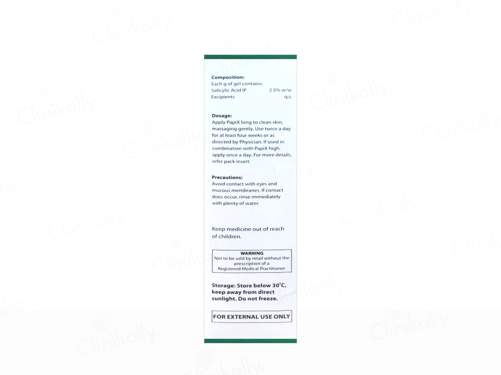 PapiX Long 2.5% Salicylic Acid Gel