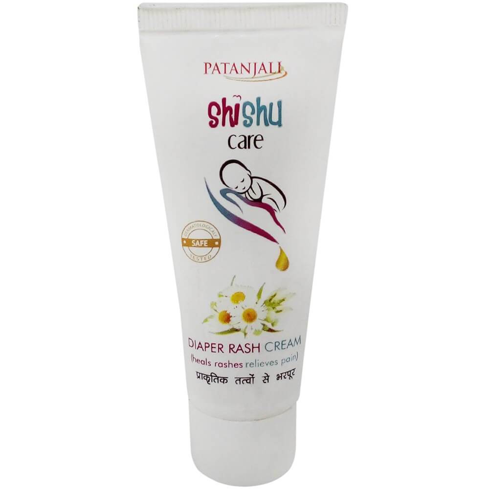 Patanjali Shushu Care Diaper Rash Cream tube on a white background