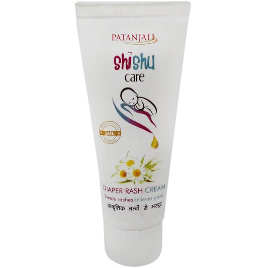 Patanjali Shushu Care Diaper Rash Cream tube on a white background