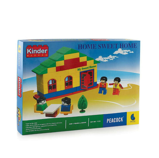 Kinder Blocks toy set packaging with a house and people design on a white background