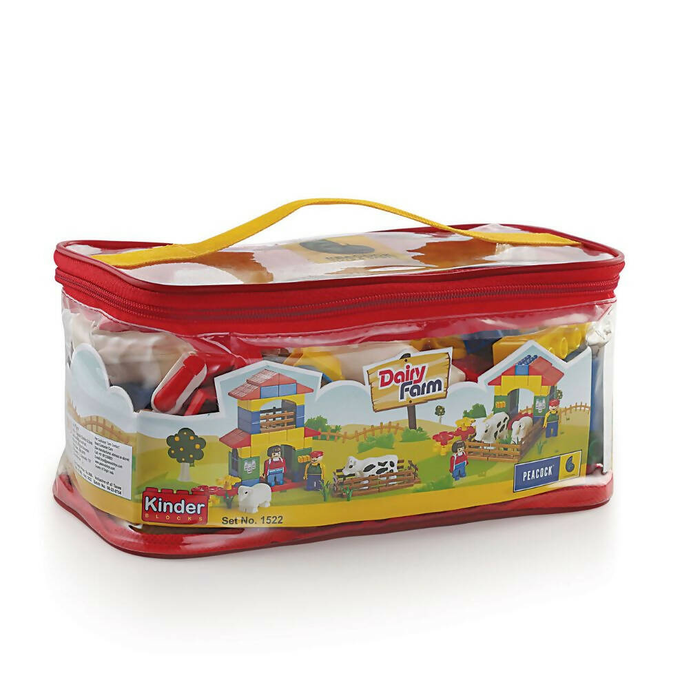 Kinder Dairy Farm toy set packaging with colorful farm design on a white background