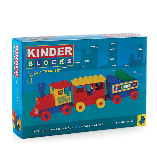 Kinder Blocks Junior Train Set packaging on a white background