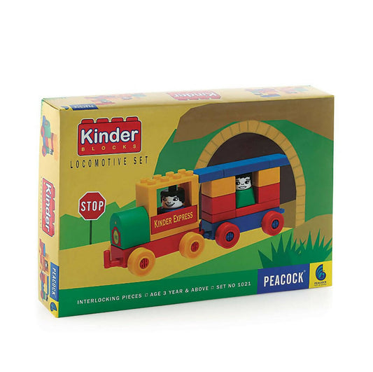 Kinder Blocks locomotive set packaging on a white background