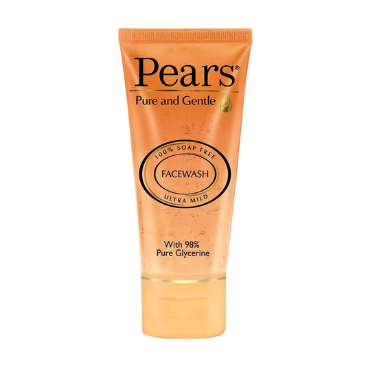 Pears Pure and Gentle Facewash tube on a white background