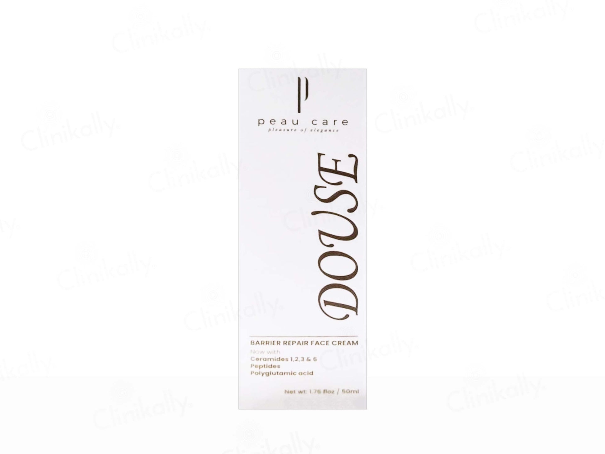 Douse skincare product packaging on a white background