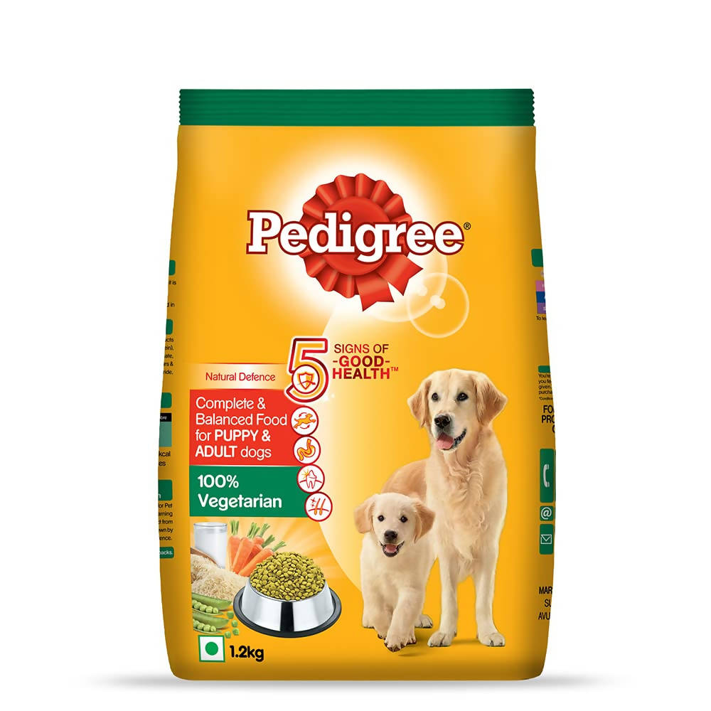 Pedigree dog food package on a white background