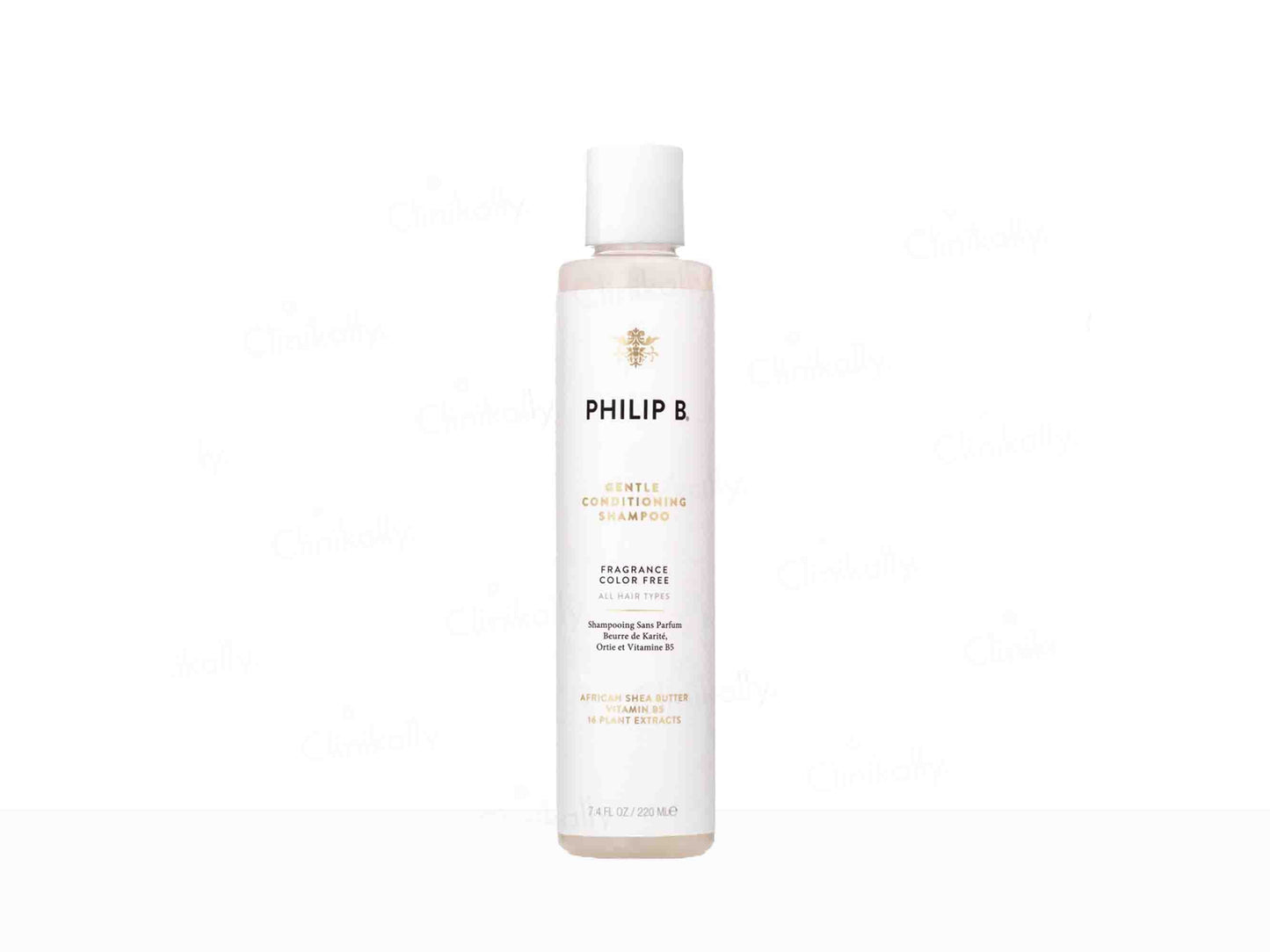Shampoo bottle with 'Philip B' branding on a white background