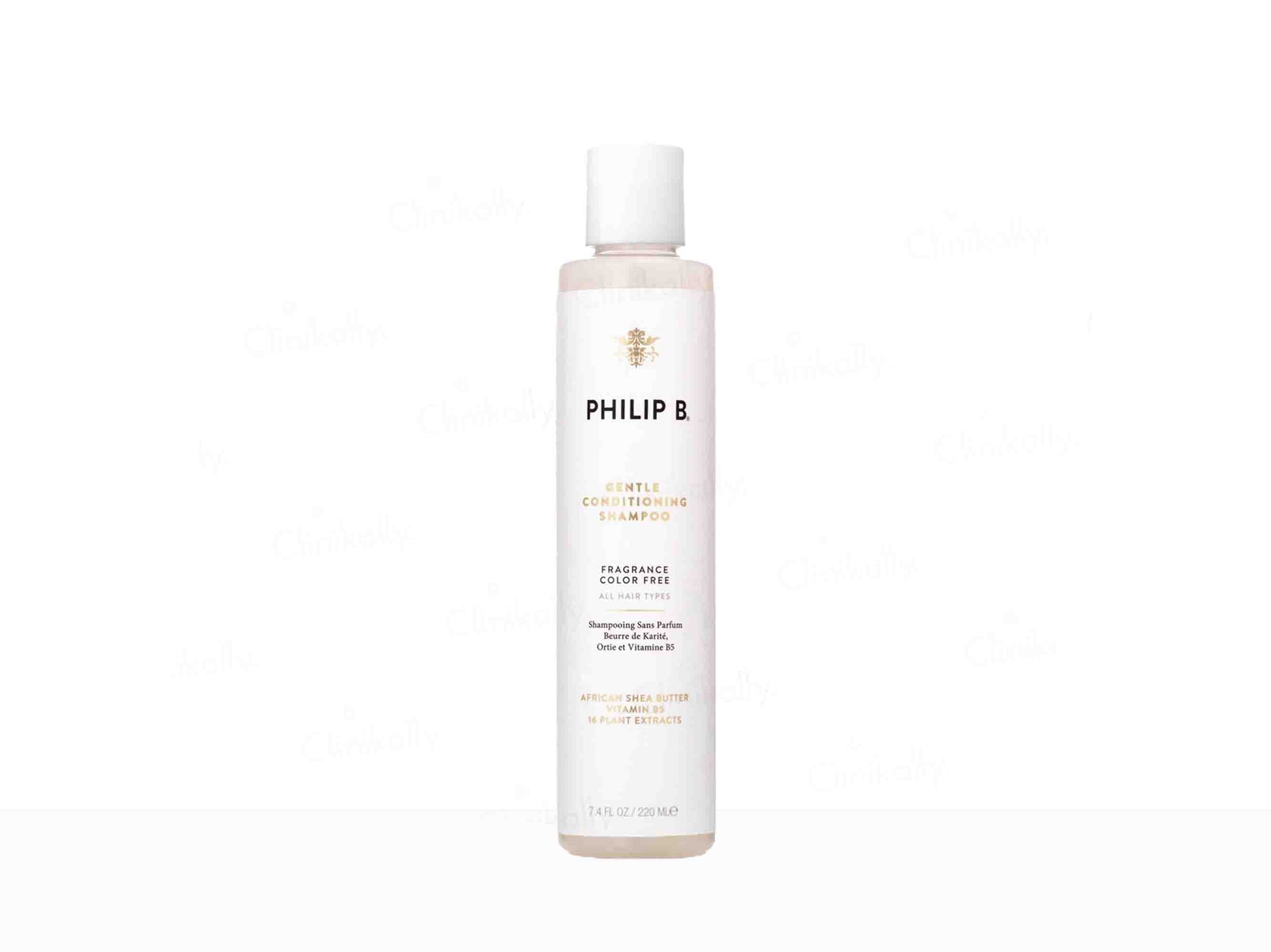 Shampoo bottle with 'Philip B' branding on a white background
