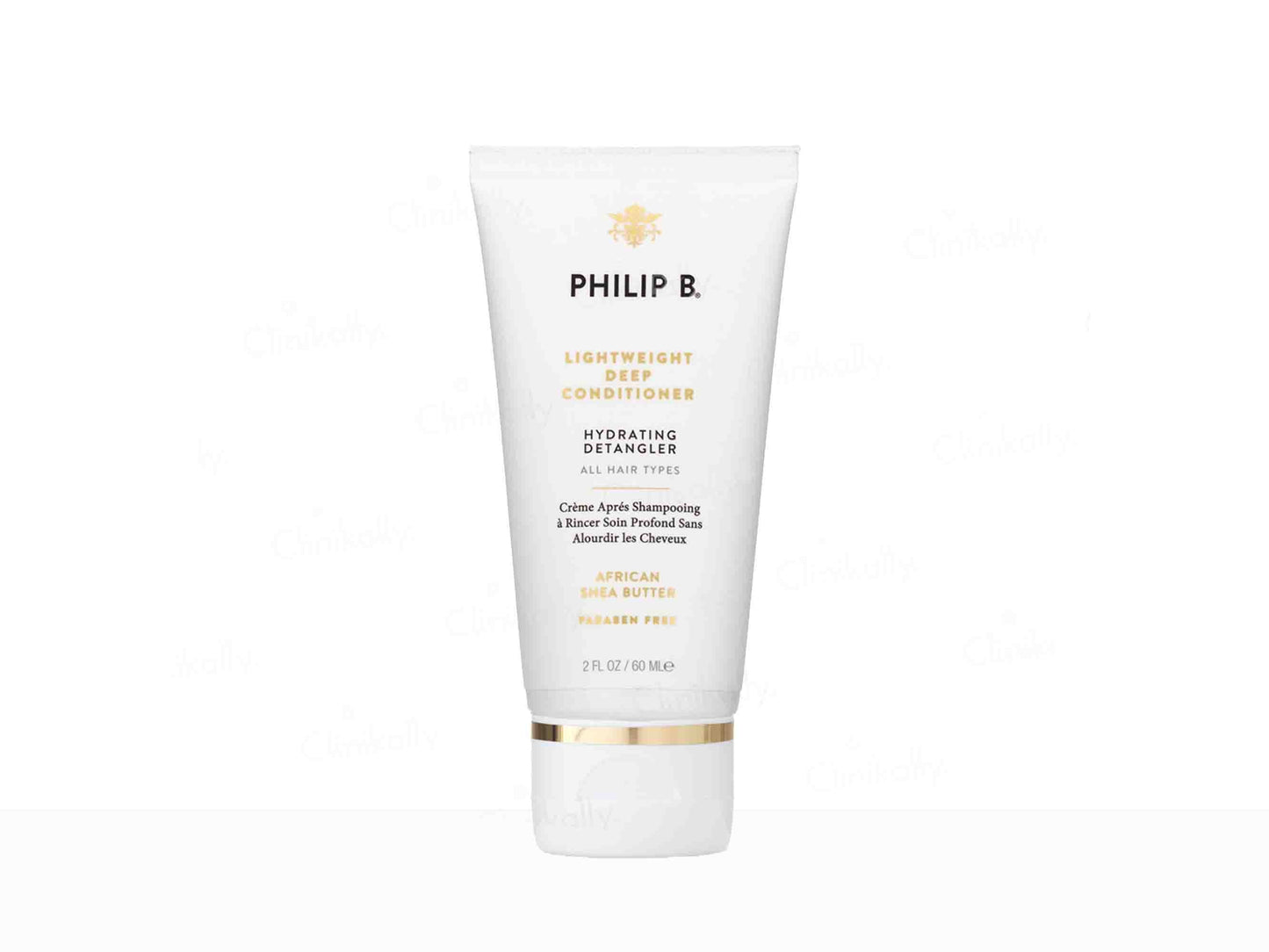 Tube of Philip B. hair product on a white background