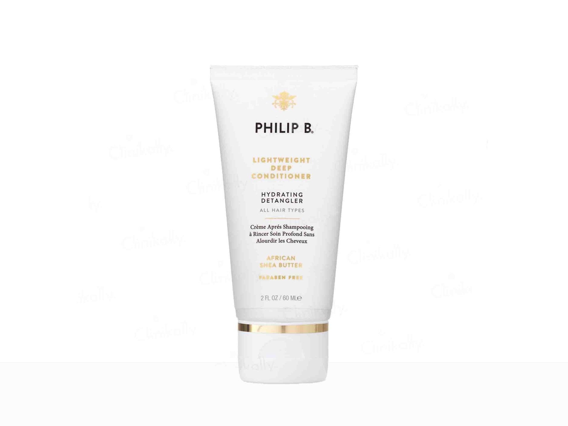 Tube of Philip B. hair product on a white background