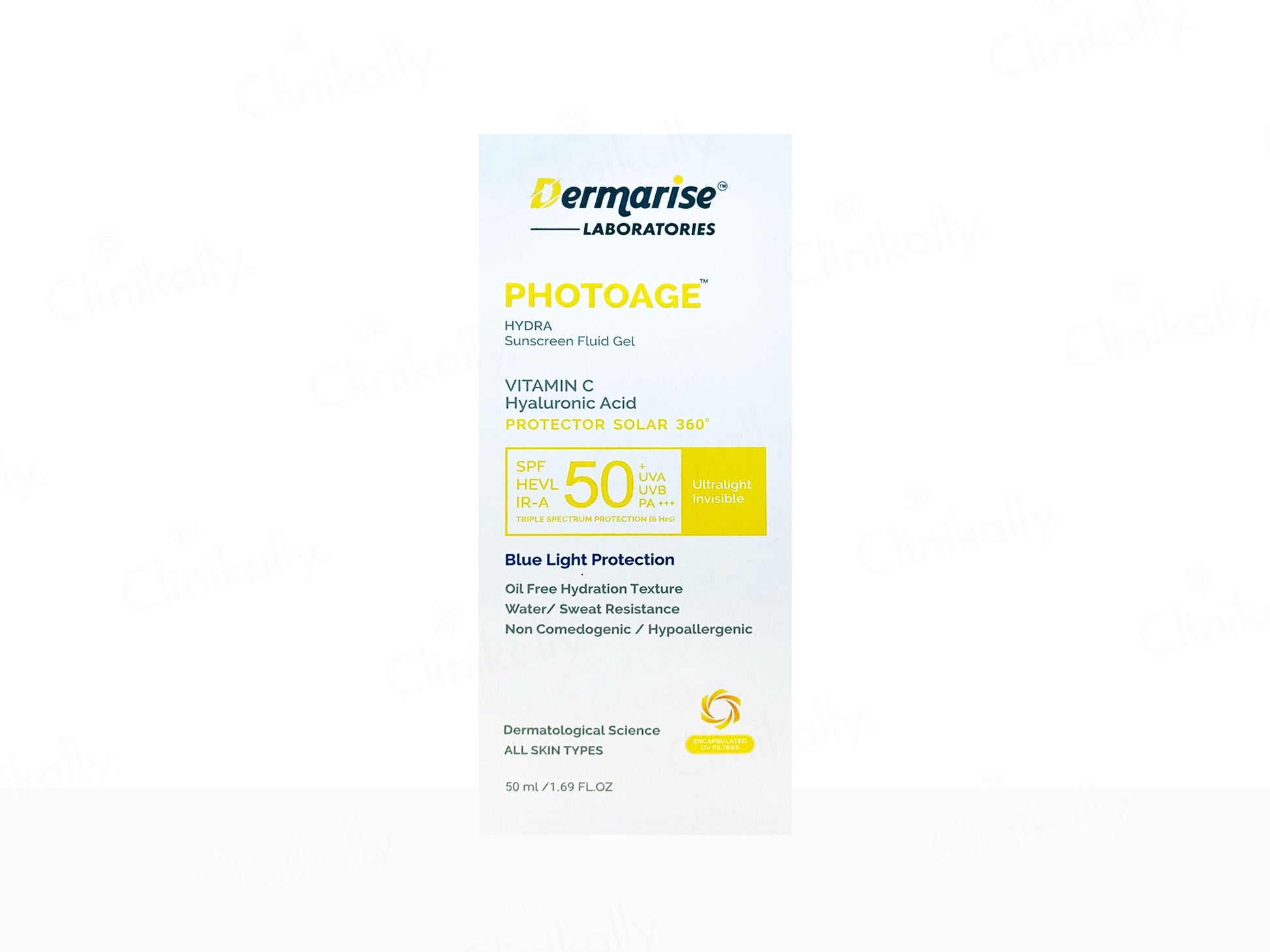 Dermarise Photoage sunscreen packaging on a white background