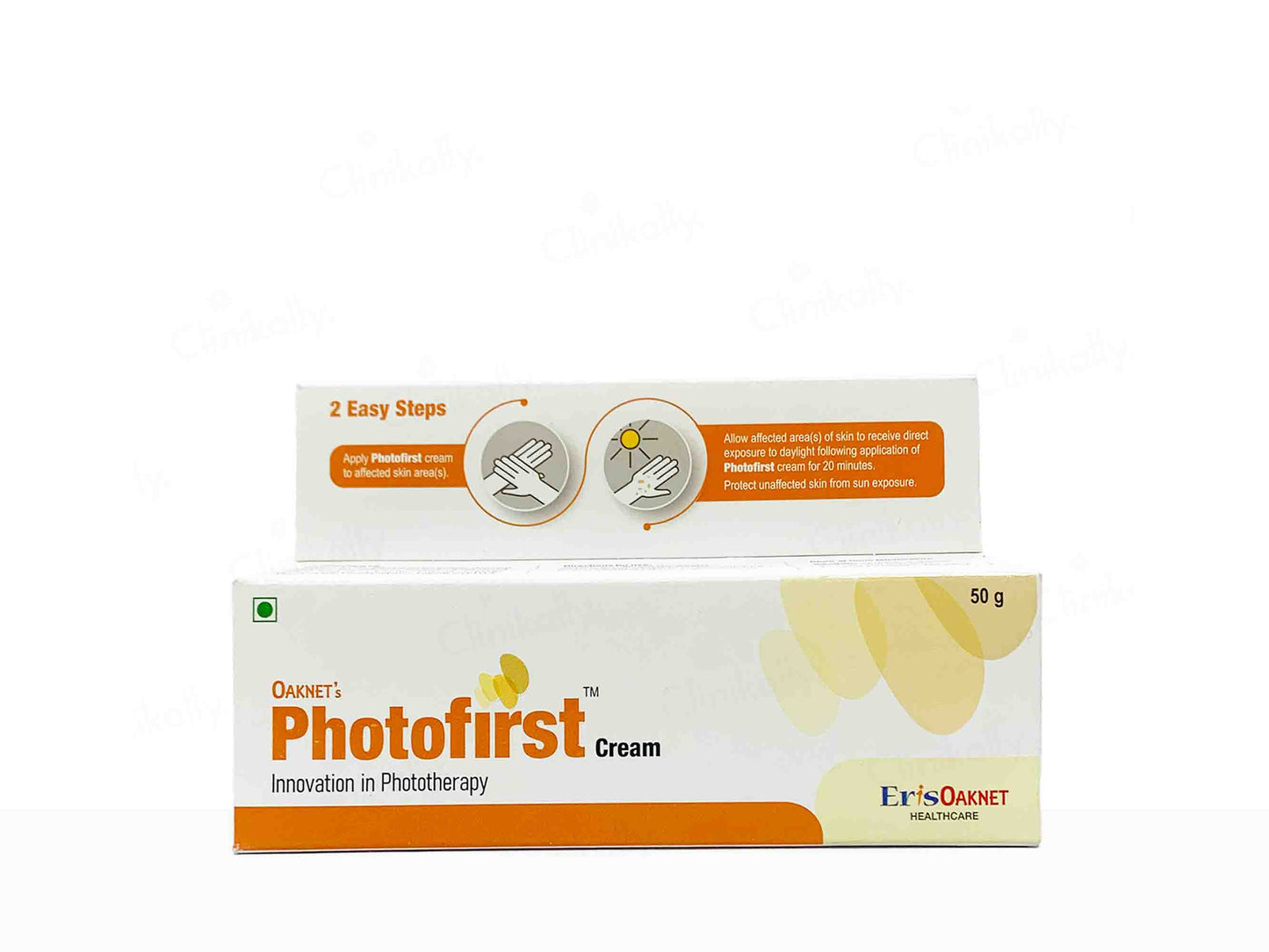 Box of Eris Oaknet Photofirst Cream on a white background