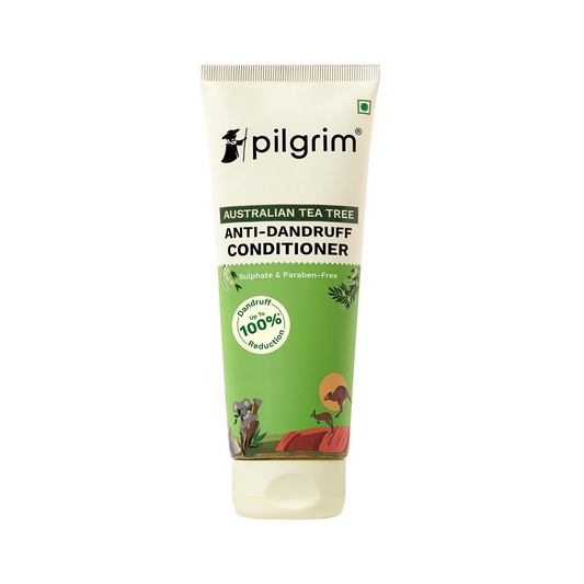 Pilgrim Australian Tea Tree Anti-Dandruff Conditioner tube on a white background