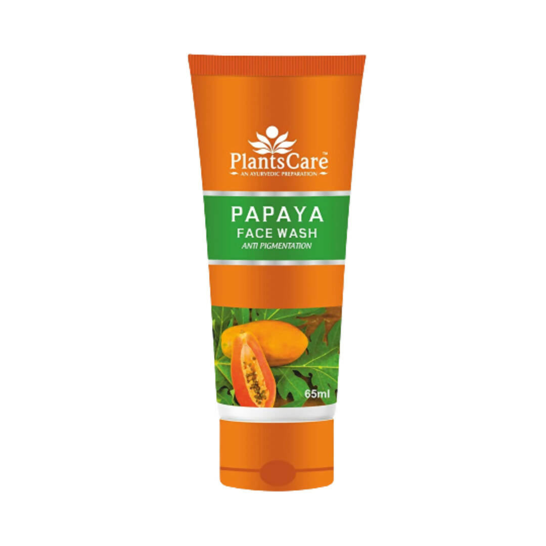 Tube of PlantsCare Papaya Face Wash on a white background