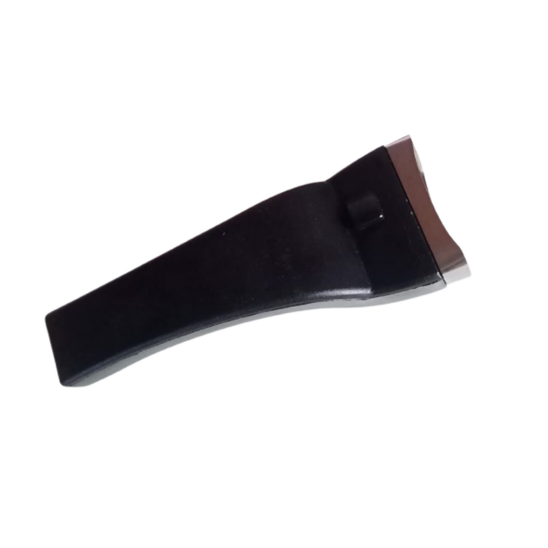 Black hairbrush on a white background