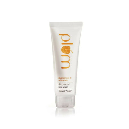 Plum skin revival face wash tube on a white background