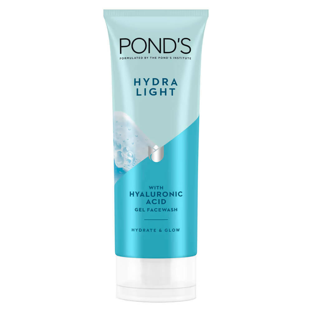 Pond's Hydra Light gel face wash tube on a white background