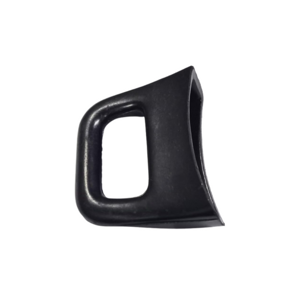 Black car mirror cover on a white background