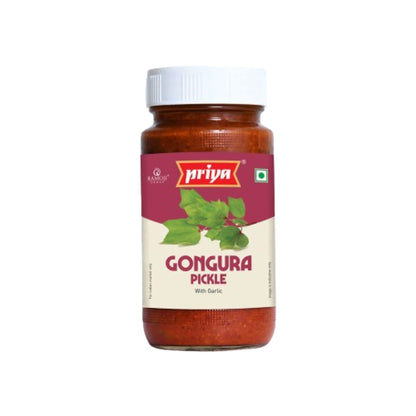 Jar of Priya Gongura Pickle on a white background