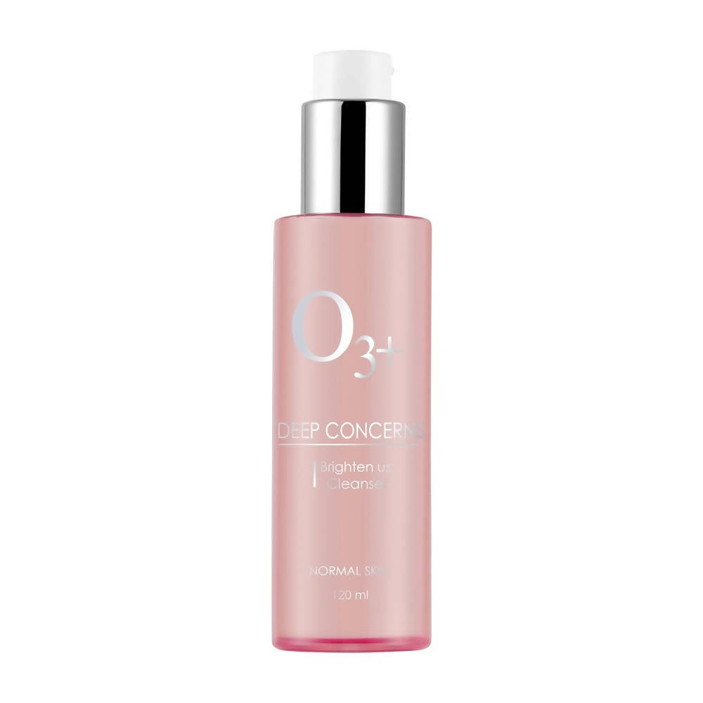 Pink skincare bottle with silver cap on a white background