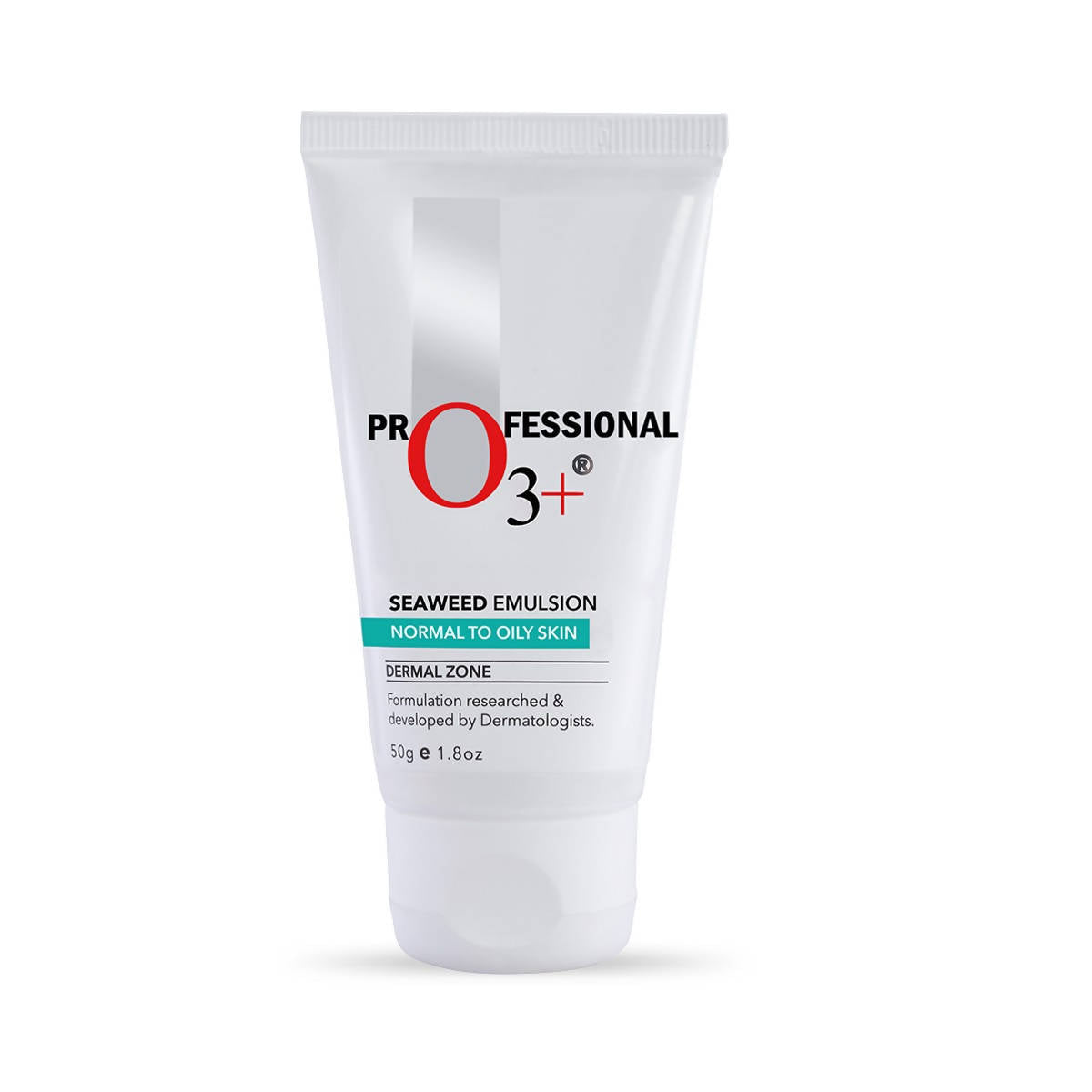 Tube of O3+ Seaweed Emulsion for normal to oily skin on a white background