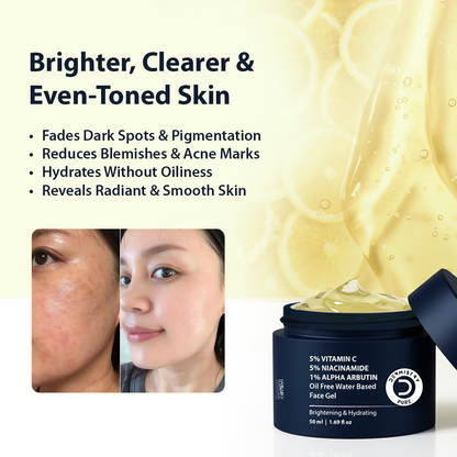 Dermistry Vitamin C Niacinamide Alpha Arbutin Oil Free Water Based Remove Tanning D Tan Detan Skin Dark Spots Removal Face Gel