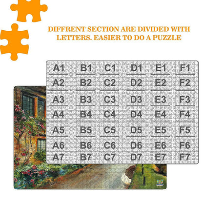 Webby Wooden Mediterranean Village Jigsaw Puzzle - 1000 Pcs