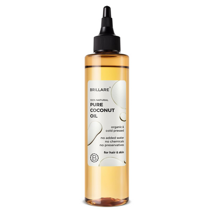 Brillare 100% Natural Pure Coconut Oil Organic & Cold Pressed Hair Oil with Zero Chemicals