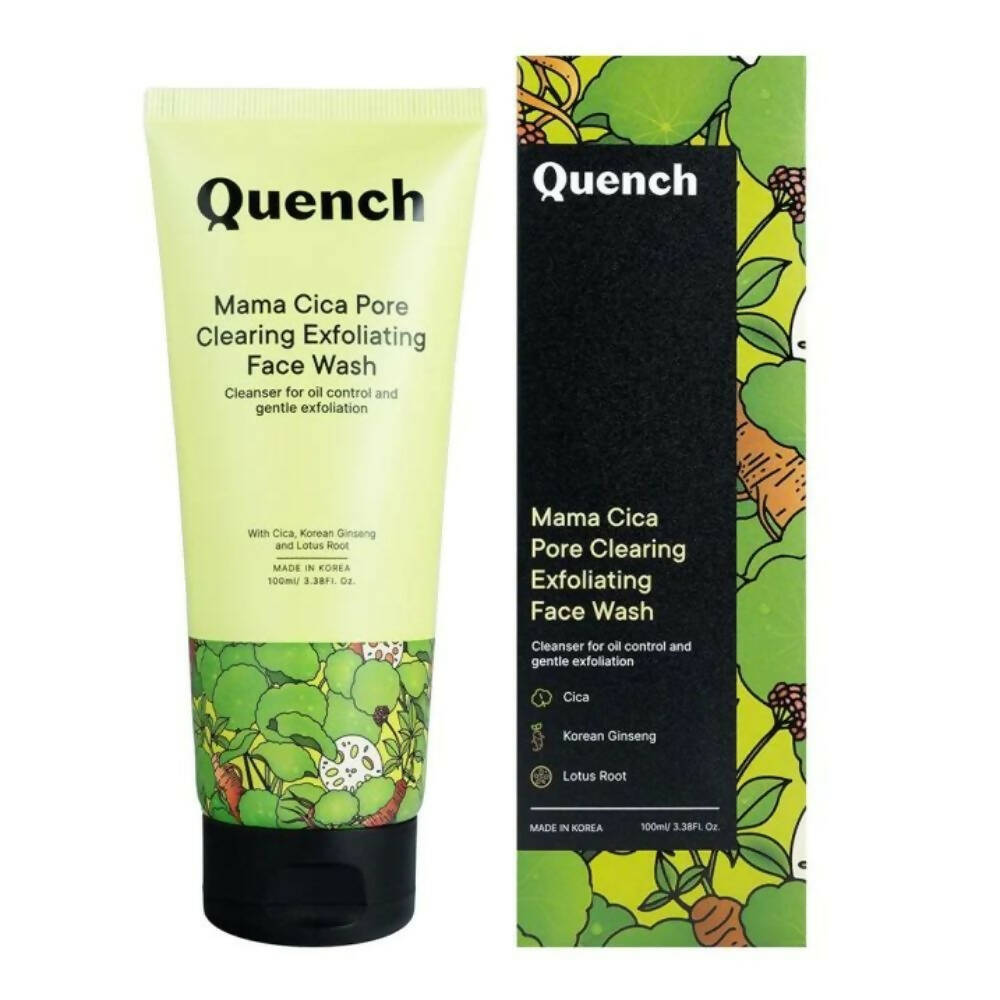 Mama Cica Pore Clearing Exfoliating Face Wash with packaging on a white background