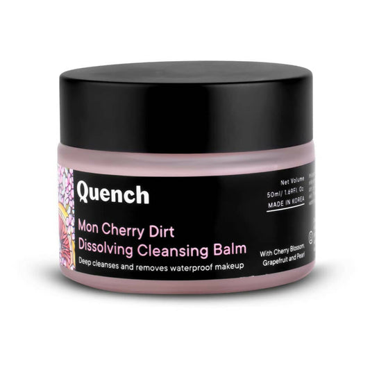 Quench Mon Cherry Dirt Dissolving Cleansing Balm jar on a white background