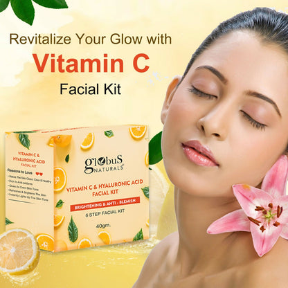 Globus Naturals Anti Acne Glycolic & Salicylic Acid 6 Step Facial Kit