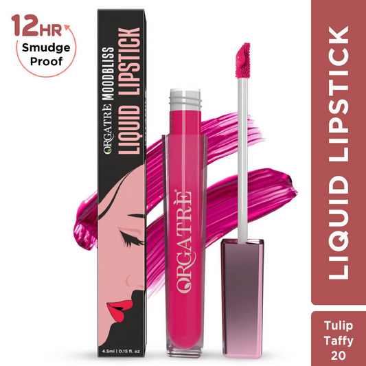 Orgatre Moodbliss Waterproof Glossy Liquid Lipstick - Tulip Taffy