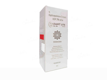 Box of Hydroquinone Cream with branding on a white background