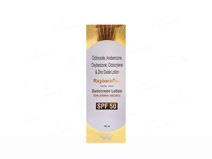 Rayban-30 sunscreen lotion packaging on a white background