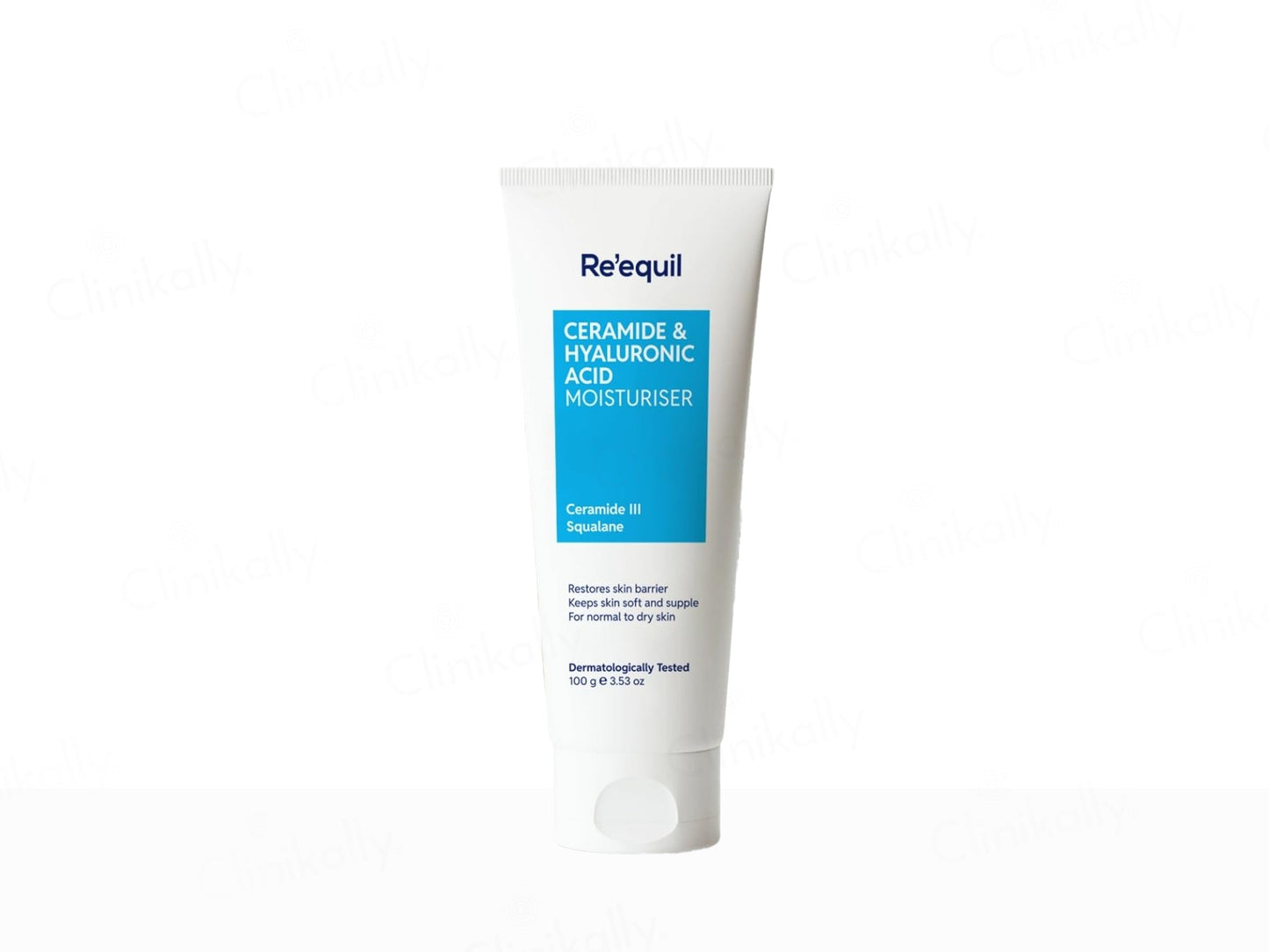 Tube of Re'equil Ceramide & Hyaluronic Acid Moisturizer on a white background