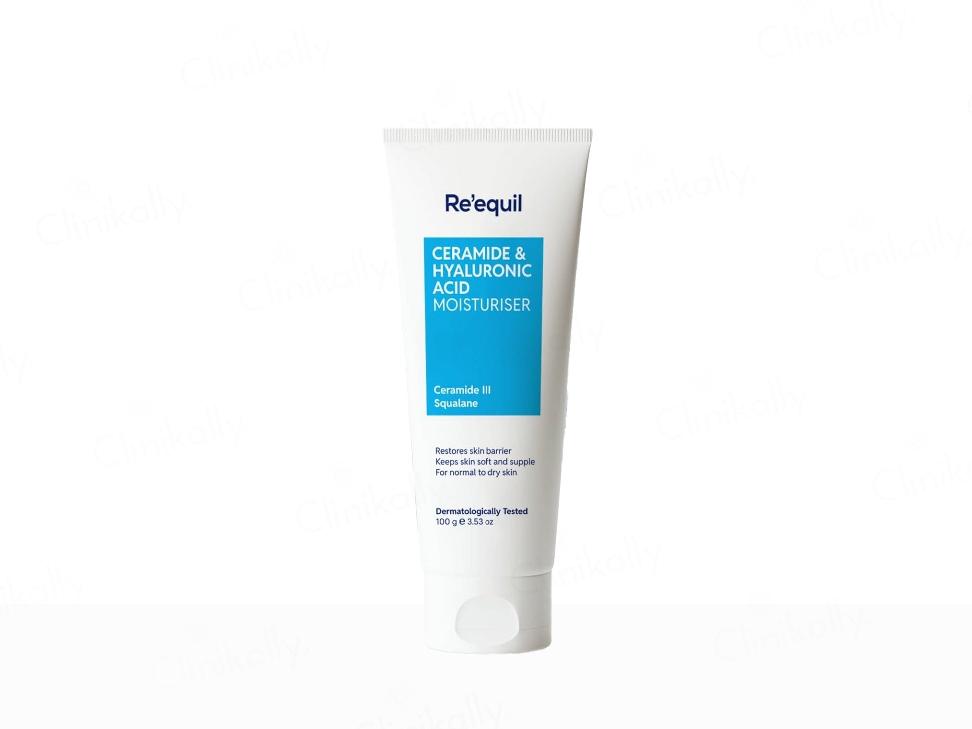 Tube of Re'equil Ceramide & Hyaluronic Acid Moisturizer on a white background