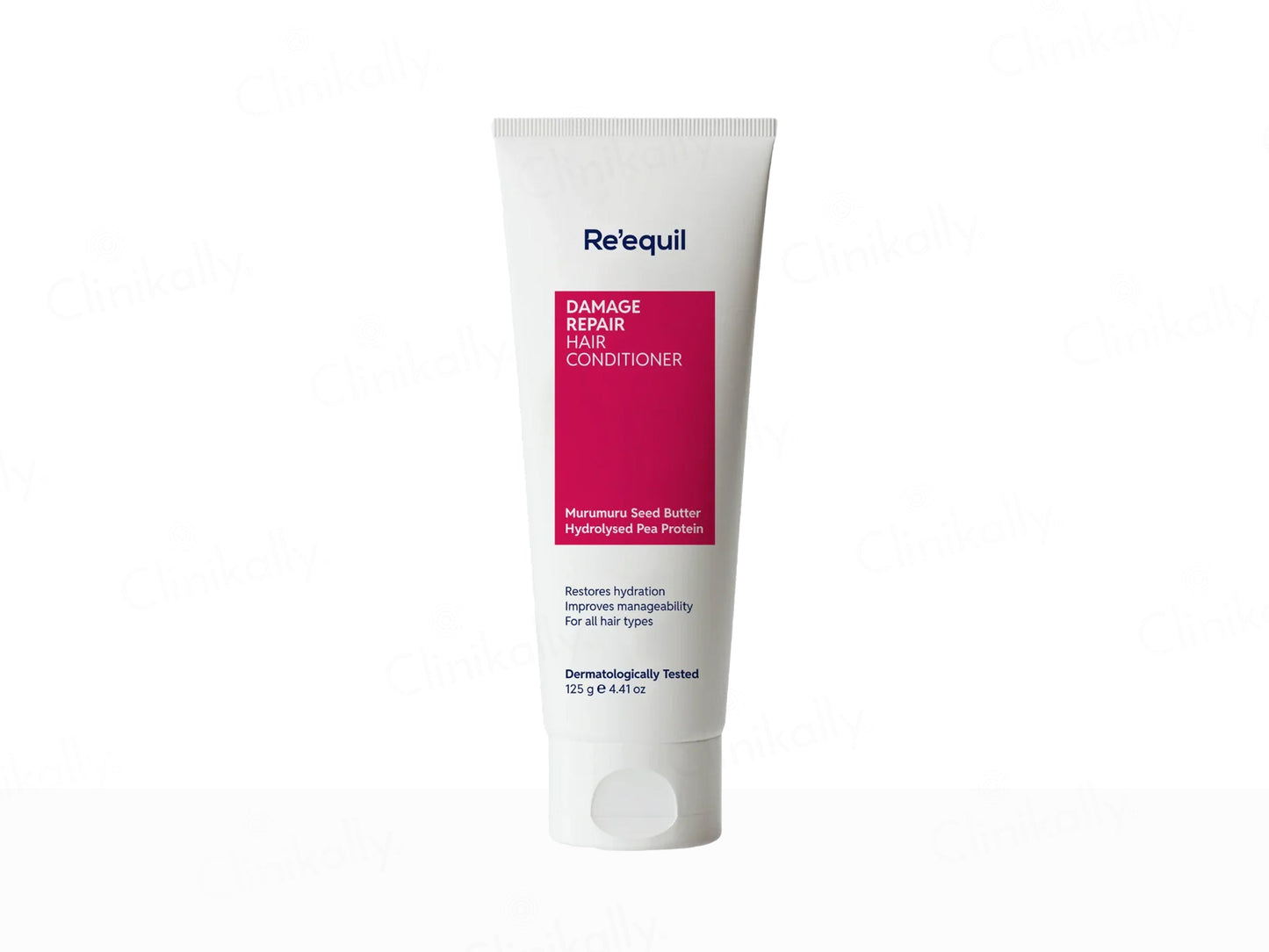 Tube of Reequil Damage Repair Conditioner on a white background