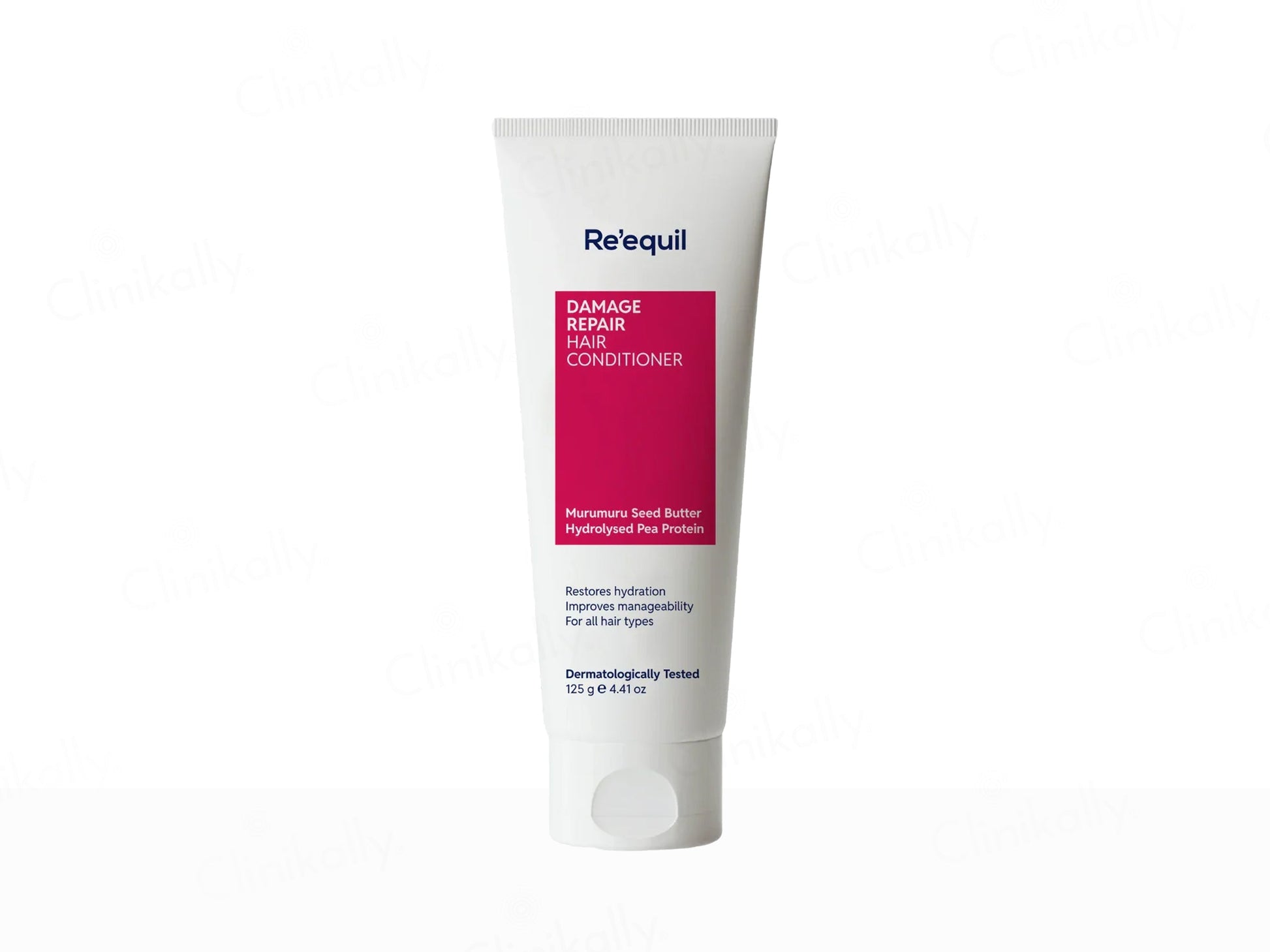 Tube of Reequil Damage Repair Conditioner on a white background