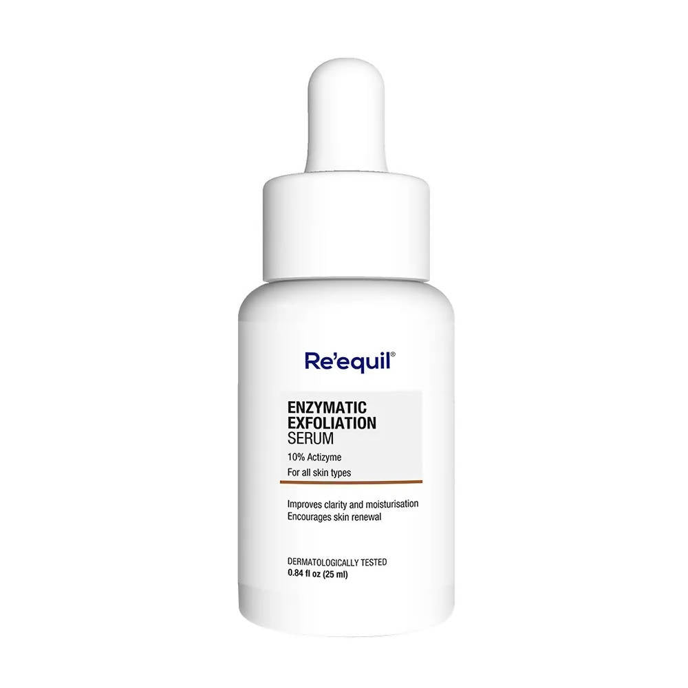 Re'equil Enzymatic Exfoliation Serum bottle on a white background