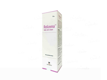 Relizema baby care cream packaging on a white background
