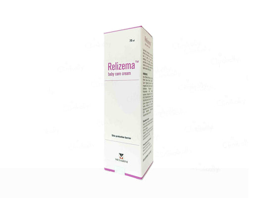 Relizema baby care cream packaging on a white background